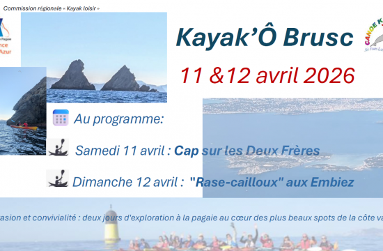 Week-end « Kayak Ô Brusc » – Rassemblement kayak loisir